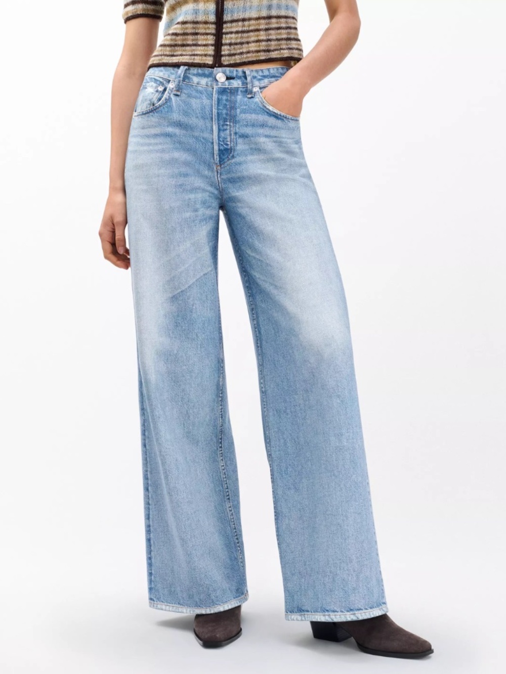 Rag & Bone Raily Miramar Terry Sofie Wide Pant  Size 27 - Picture 5 of 6